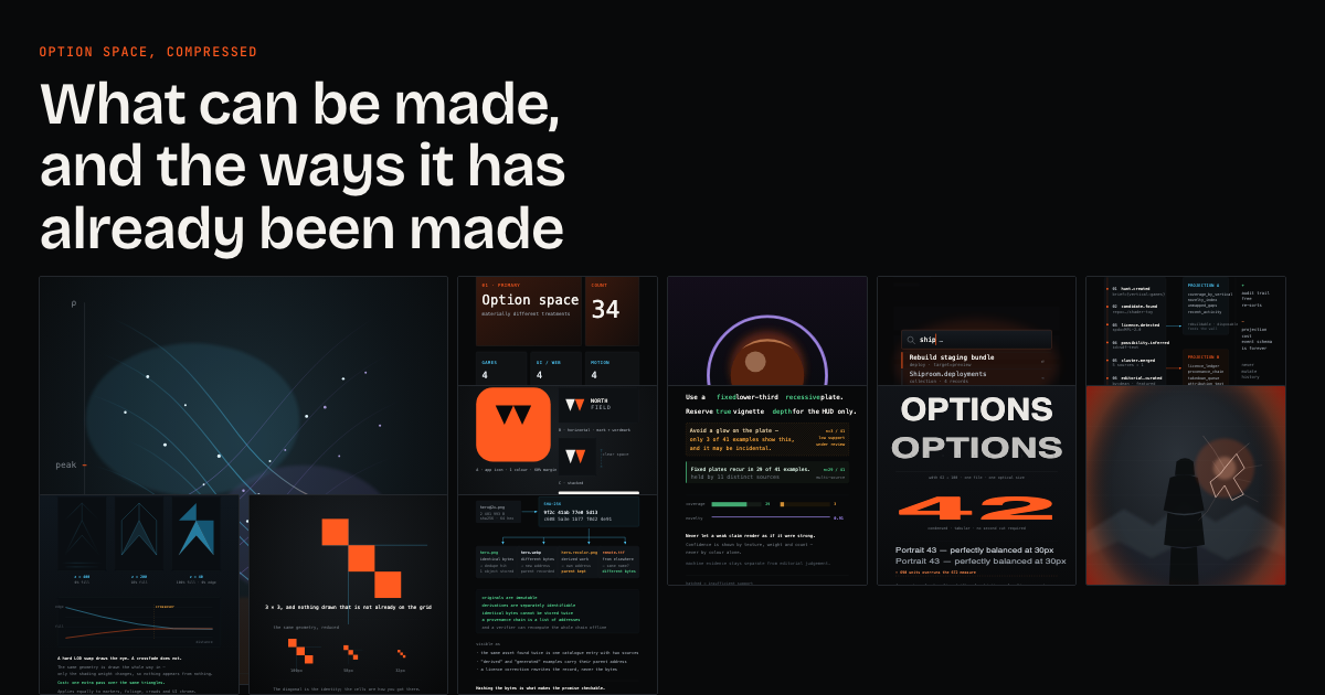 The Asset Hunter share card: the catalogue title set on a dark field.